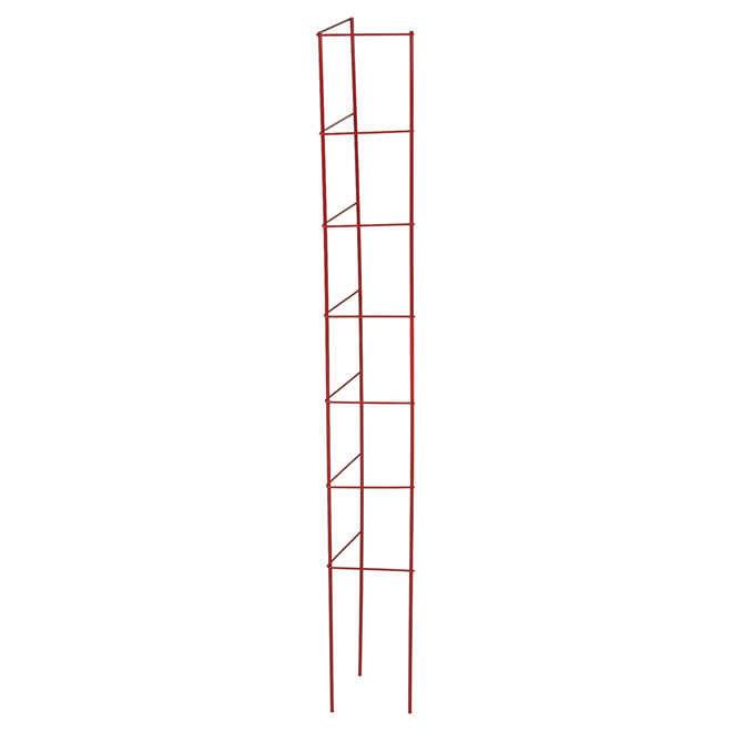 "Ladder" Metal Tomato and Plant Cage - 57" - Red