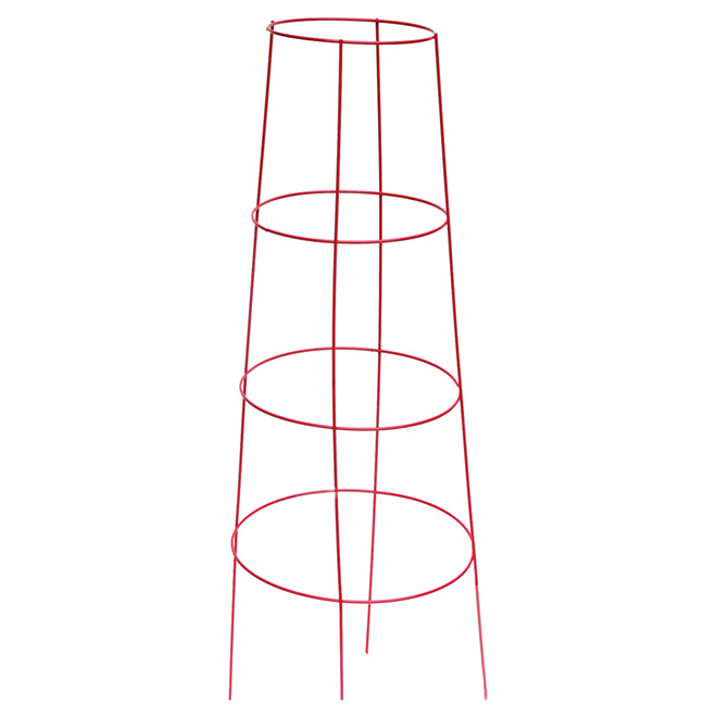 Round Plastic Inverted Tomato Cage 48" - Red