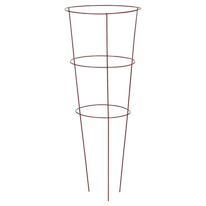 Cage à tomates ronde en métal, 42 po x 16 po, rouge