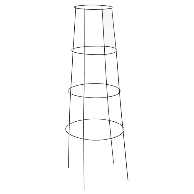 Cage à tomates ronde inversée en plastique, 48 po, vert