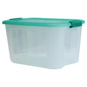 Bac de rangement, 37,8 l, transparent/vert