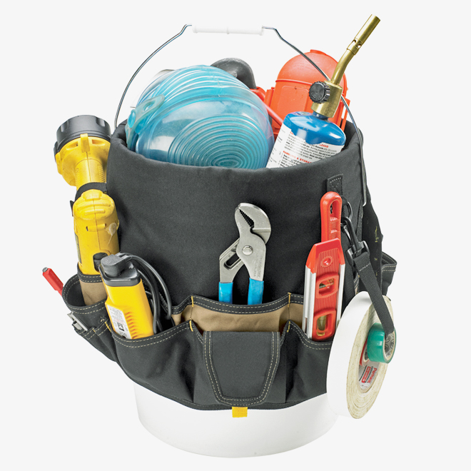 Tool holder on pail