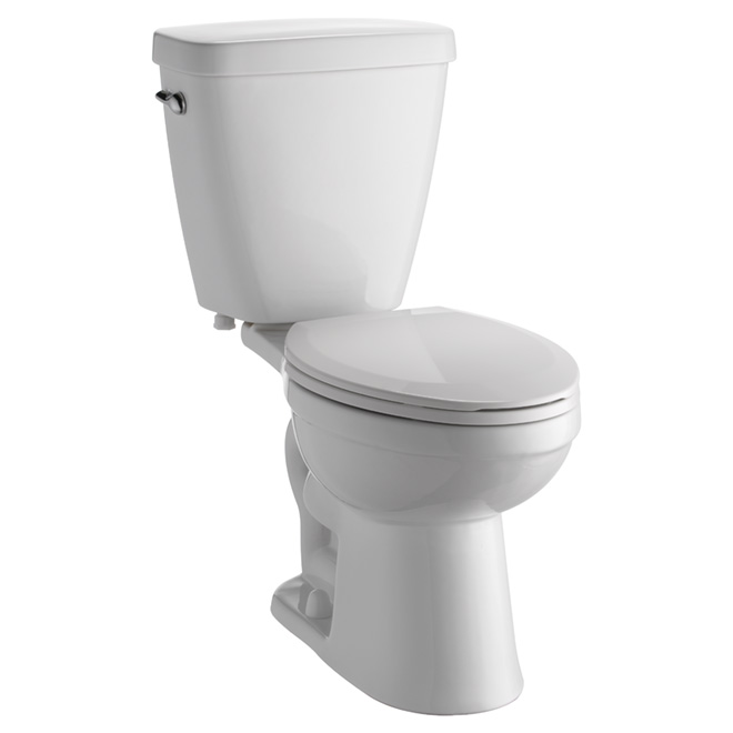 Toilette 2 pièces à cuve ronde, Prelude Tour, 4.8 l, blanc