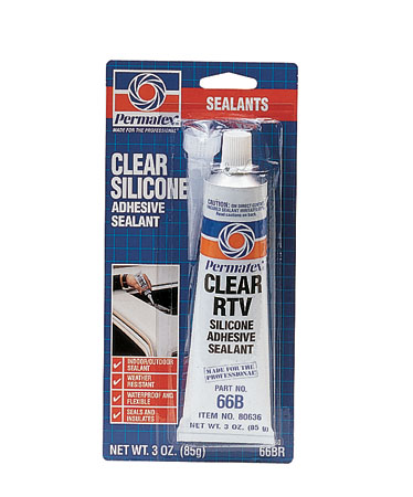 Scellant silicone adhésif transparent RTV, 80 ml