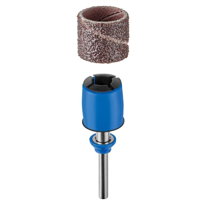 Mandrin à tambour monopièce en métal bleu 1/2"