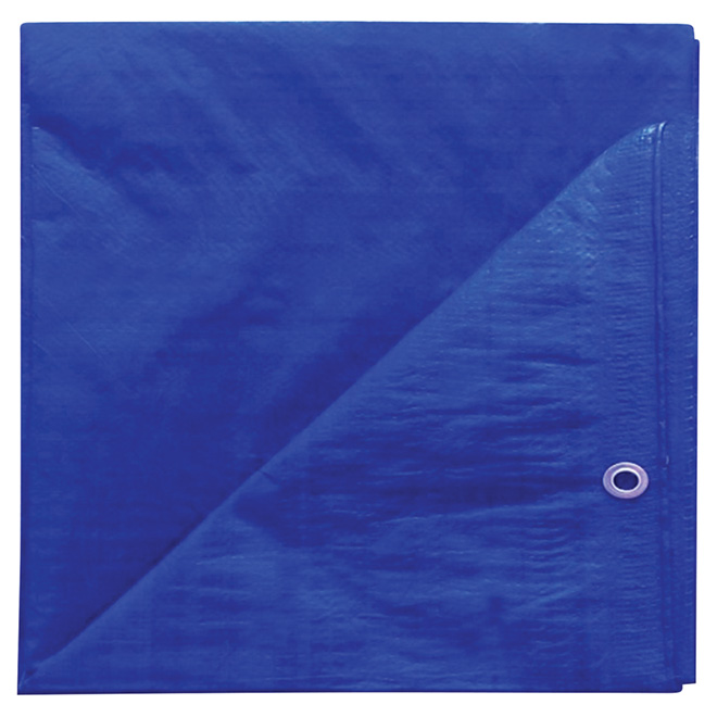 Polyethylene Tarpaulin, blue - 8 ft x 10 ft