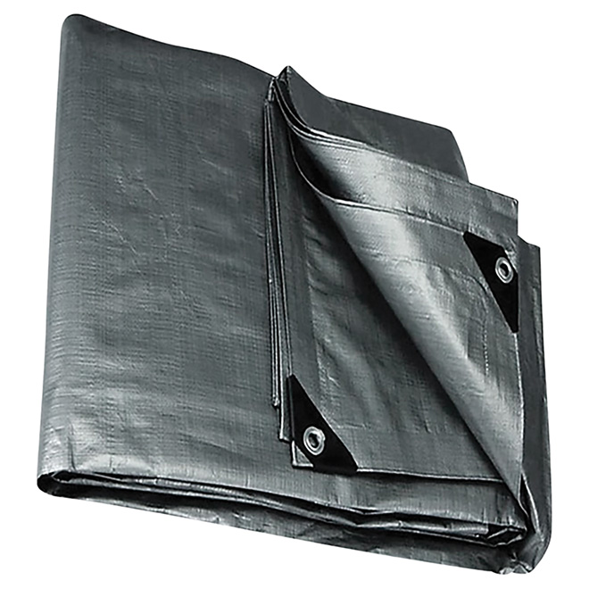 Polyethylene Tarpaulin, grey - 15 ft x 20 ft