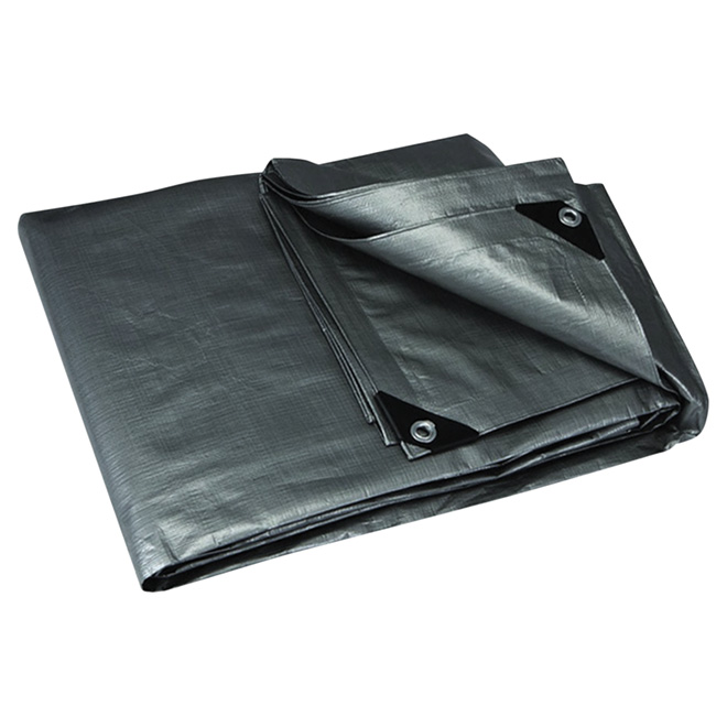 Polyethylene Tarpaulin, grey - 10 ft x 15 ft