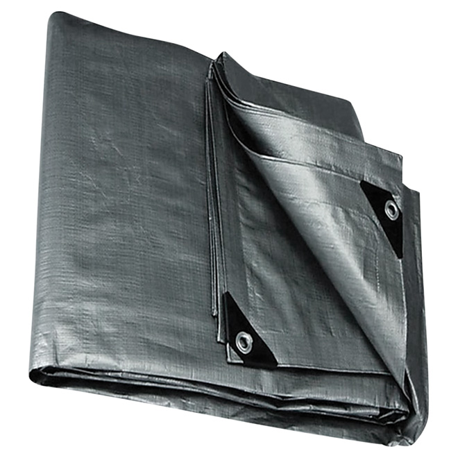 Polyethylene Tarpaulin, grey - 8 ft x 10 ft