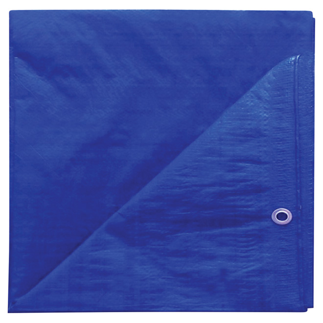 Bâche en polyéthylène, bleu - 15 pi x 20 pi