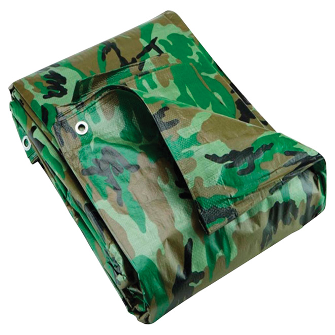 Bâche en polyéthylène, camouflage - 15 pi x 20 pi