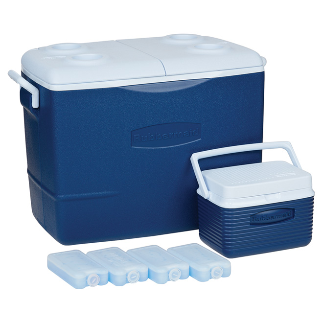 Set of 2 Coolers with 4 Ice Blocks