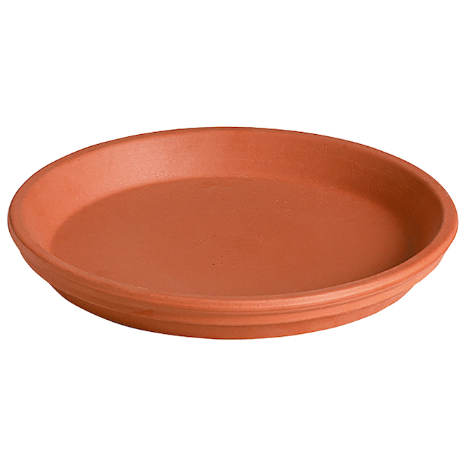 Soucoupe de grès, 15,7 cm, terre cuite