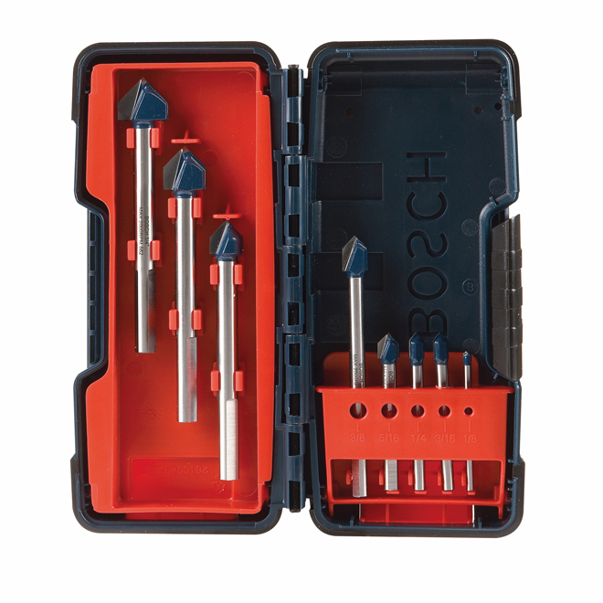 Glass/Tile Drill Bit Set - 8-Pieces
