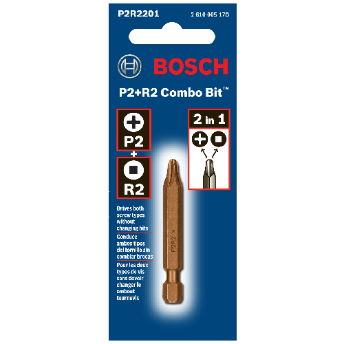 EMBOUT TOURNEVIS 2-EN-1 #2 X 1"