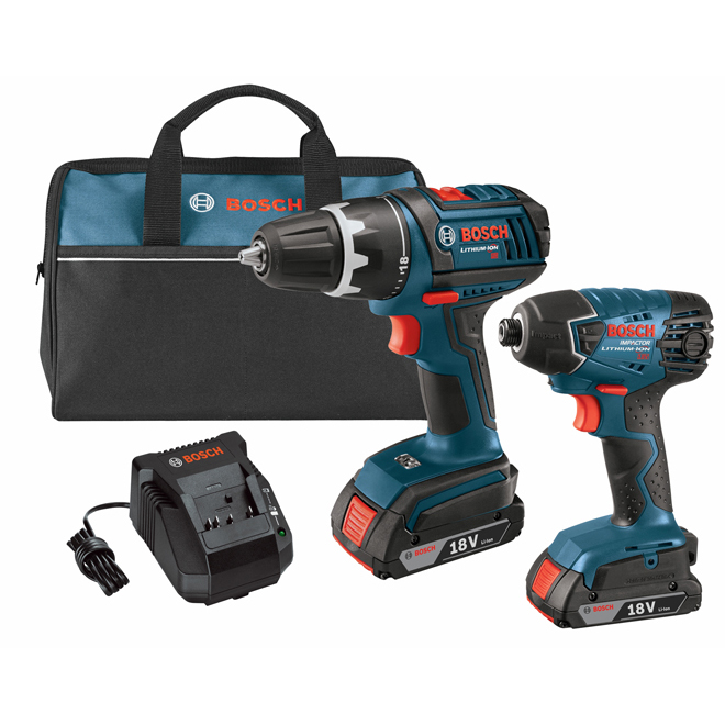 Lithium-Ion 1/2'' Drill/Driver and 1/4'' Hex Impact Driver - 18 V