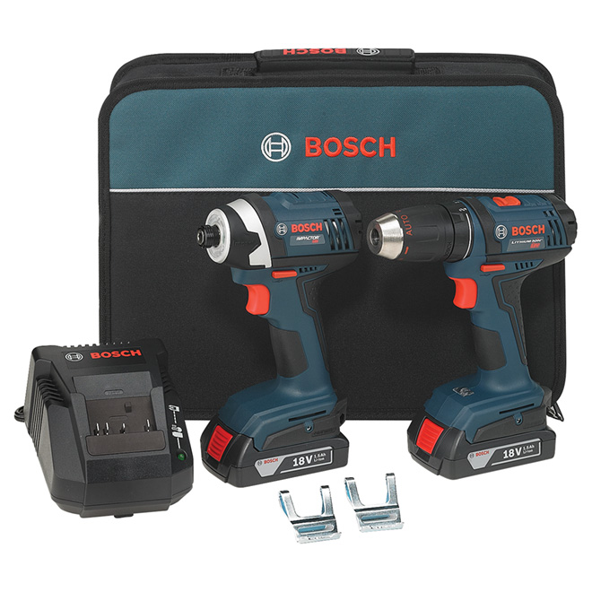 Compact 1/2'' Drill/Driver and 1/4'' Hex Impact Driver - 18V