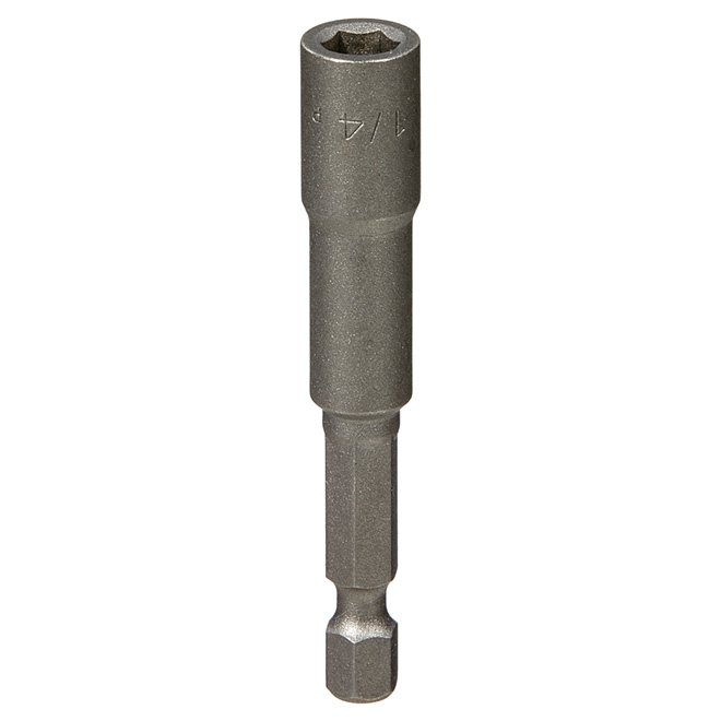 Embout de sertisseur d'écrous aimanté, 1/4 po x 2 9/16 po