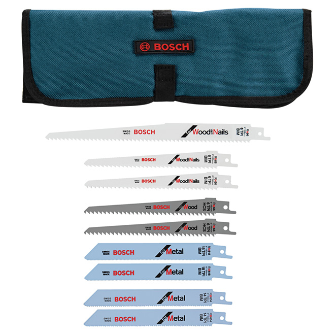 Ensemble lames de scie alternative tout usage bimétal bleu