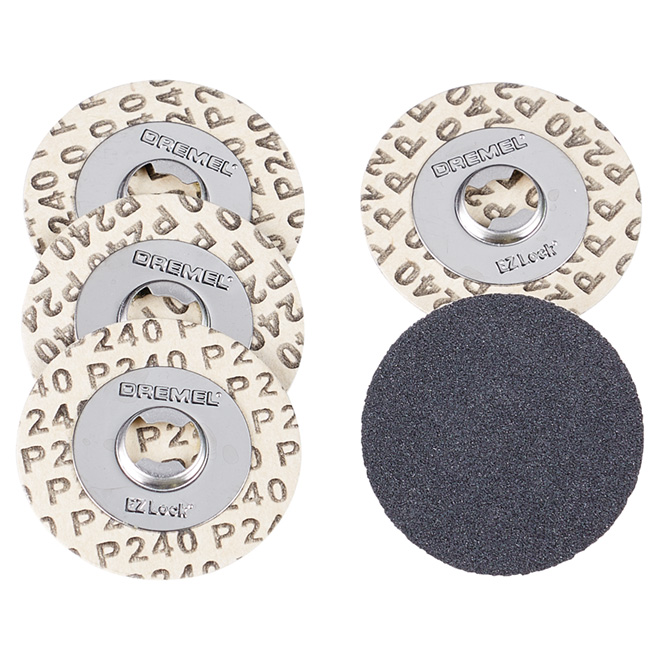 EZ Lock(TM) Sanding Discs - 240 Grit - 5-Pack
