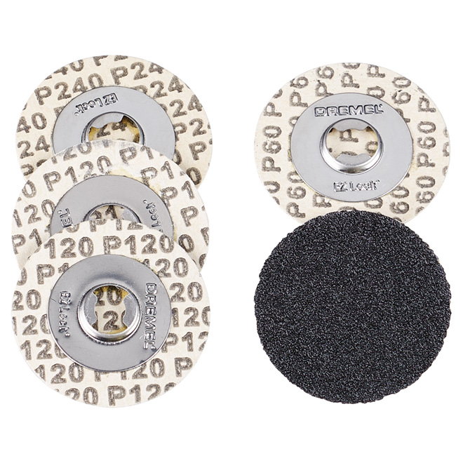 Disques à poncer « EZ Lock (MC) », grains variés, pqt de 5