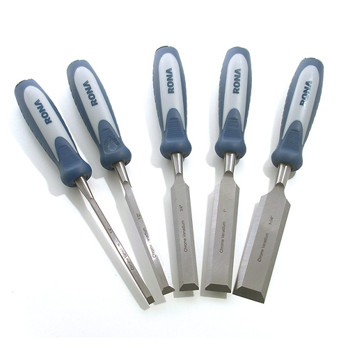 Chisels - Set of 5 Wood Chisels with Case