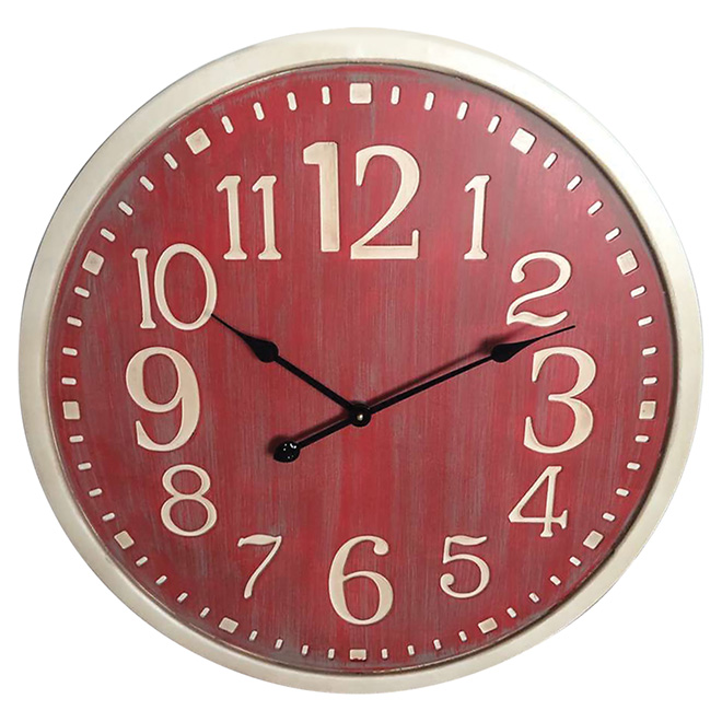 Round Wall Clock - 70 cm x 4.5 cm - Red