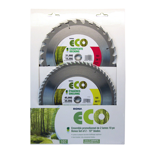 Ensemble de 2 lames de scie circulaire