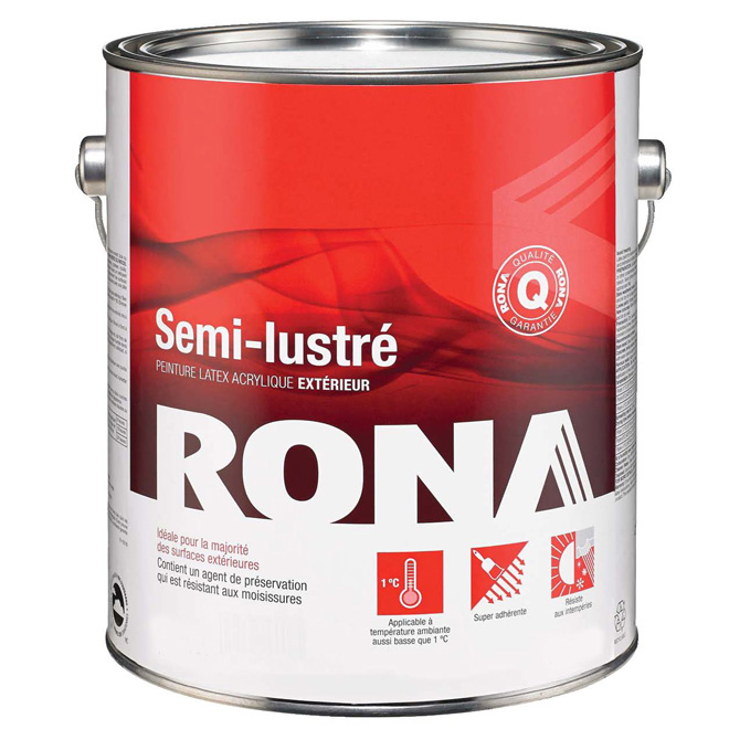 Latex acrylique d'extérieur « Fini semi-lustré »