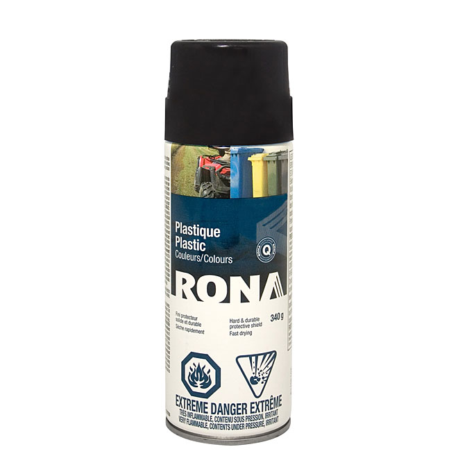 Peinture en aérosol pour plastique 340g - Noir