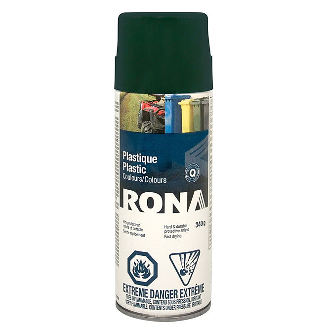 Peinture en aérosol pour plastique 340g - Vert chasseur