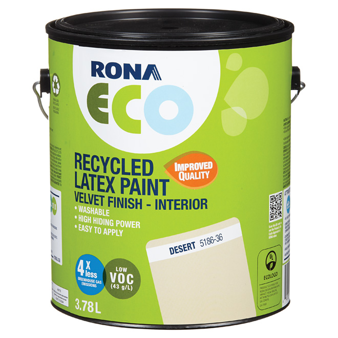Recycled Latex Paint - Velvet Finish - Desert - 3.78 L