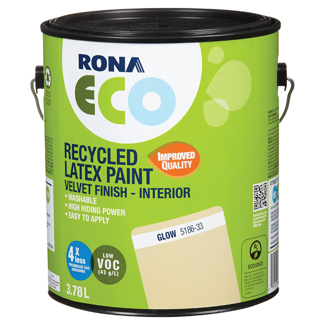 Recycled Latex Paint - Velvet Finish - Glow - 3.78 L