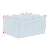 Housse pour table et chaises de patio, polyester, gris