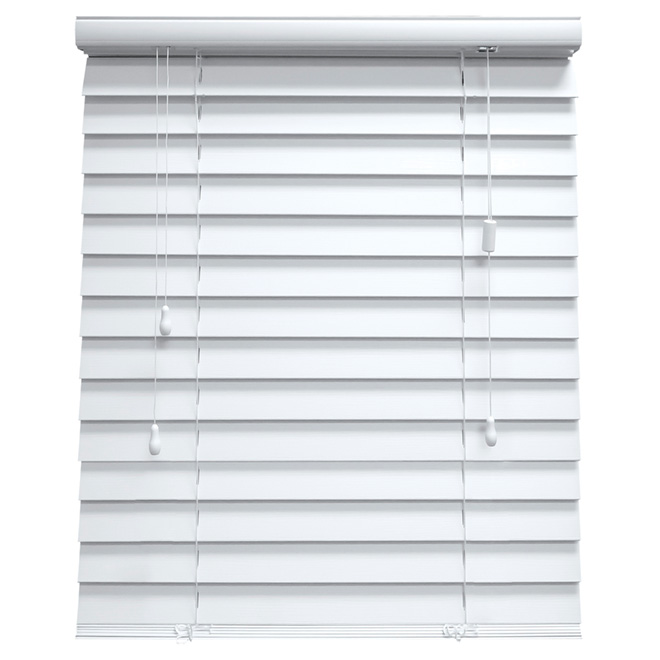 Store horizontal en similibois, blanc, 36" x 48"