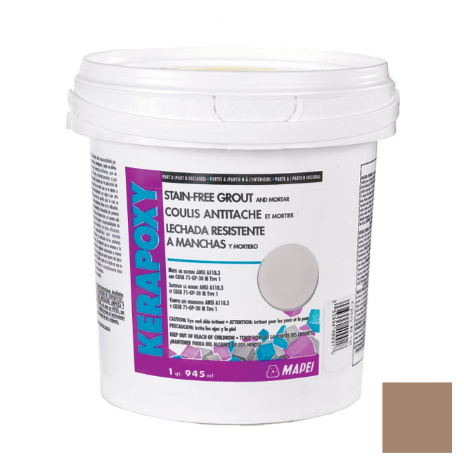 Coulis antitache et mortier «Kerapoxy» 945ml - Camel