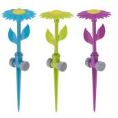 Arroseur de jardin sur piquet, tournesol, couleurs variées