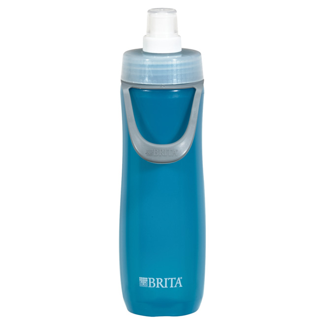 Bouteille d'eau de sport avec filtre, 590 ml, bleu