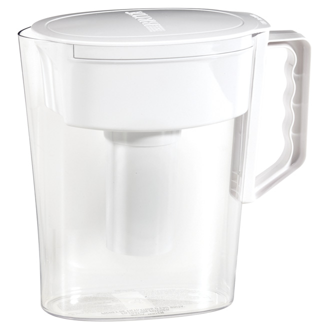 Water Pitcher with Filter - 5 Cups - White/Clear