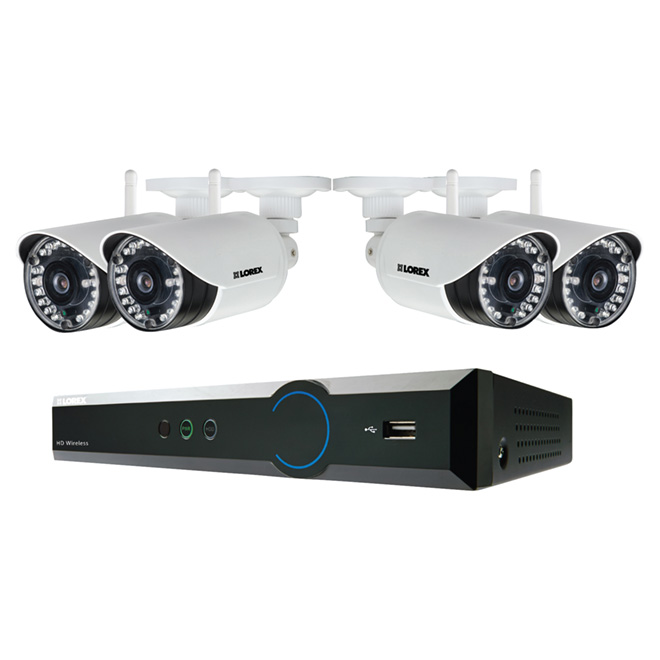 Security System - Wireless - In/Out - 4 Ch - 720p - 1TB
