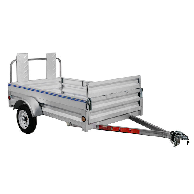 Remorque extensible en acier galvanisé, 4' x 8'
