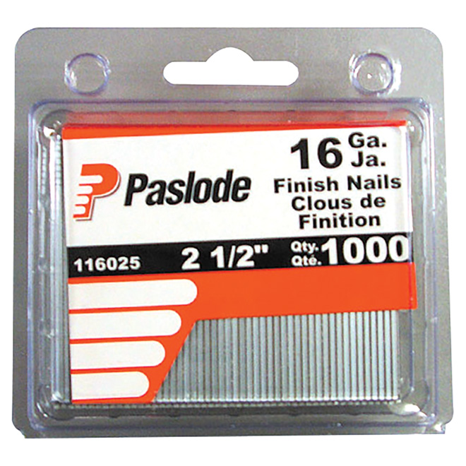 Finishing Nails - Strip - 16GA - 2 1/2" - 1000/Box