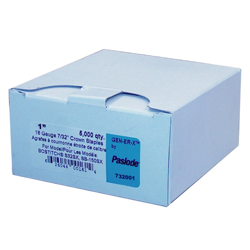 Staples - 18GA - 7/32" Crown - 1" - 5000/Box