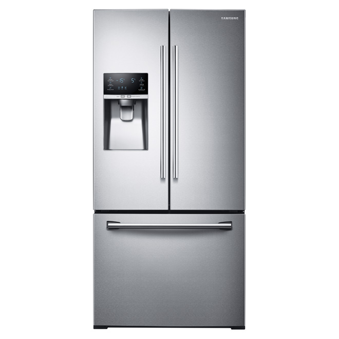 Réfrigérateur à portes françaises 33", 25,5 pi³ inox