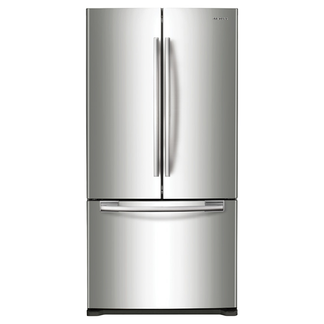 Réfrigérateur à portes françaises 17,5 pi³, inox