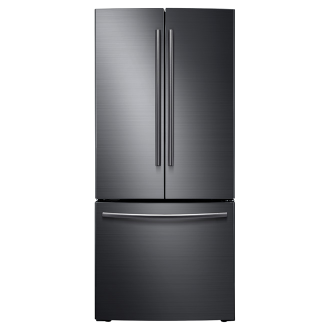 Réfrigérateur à portes françaises 30", 21,6 pi³, acier noir