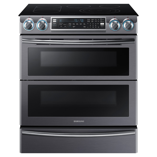 Cuisinière électrique encastrable, 5,8 pi³, acier noir