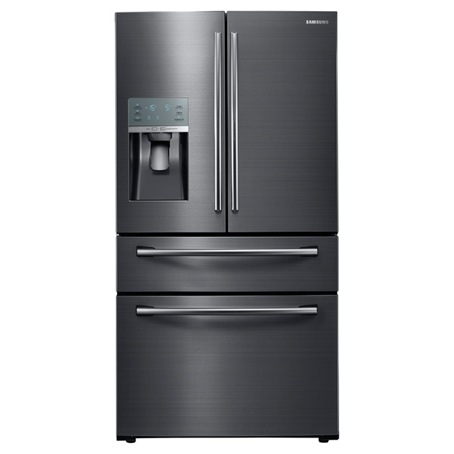 Réfrigérateur portes françaises 27,8 pi³, acier noir