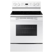 Cuisinière électrique autonettoyante, 5,9 pi³, blanc