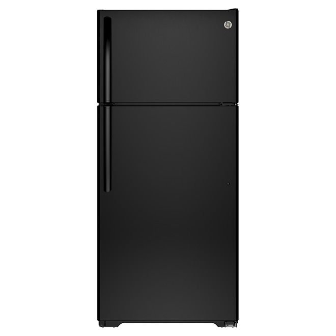 Réfrigérateur congélateur supérieur 28", 15,5 pi³ noir